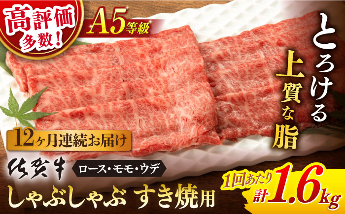 
【12回定期便】佐賀牛 A5 厳選部位 しゃぶしゃぶ すき焼き 1.6kg(400g×4P) 【桑原畜産】 [NAB473] 佐賀牛 牛肉 佐賀県産 黒毛和牛 ブランド牛 佐賀牛 牛肉 A5 しゃぶしゃぶ すき焼き すきやき 定期便
