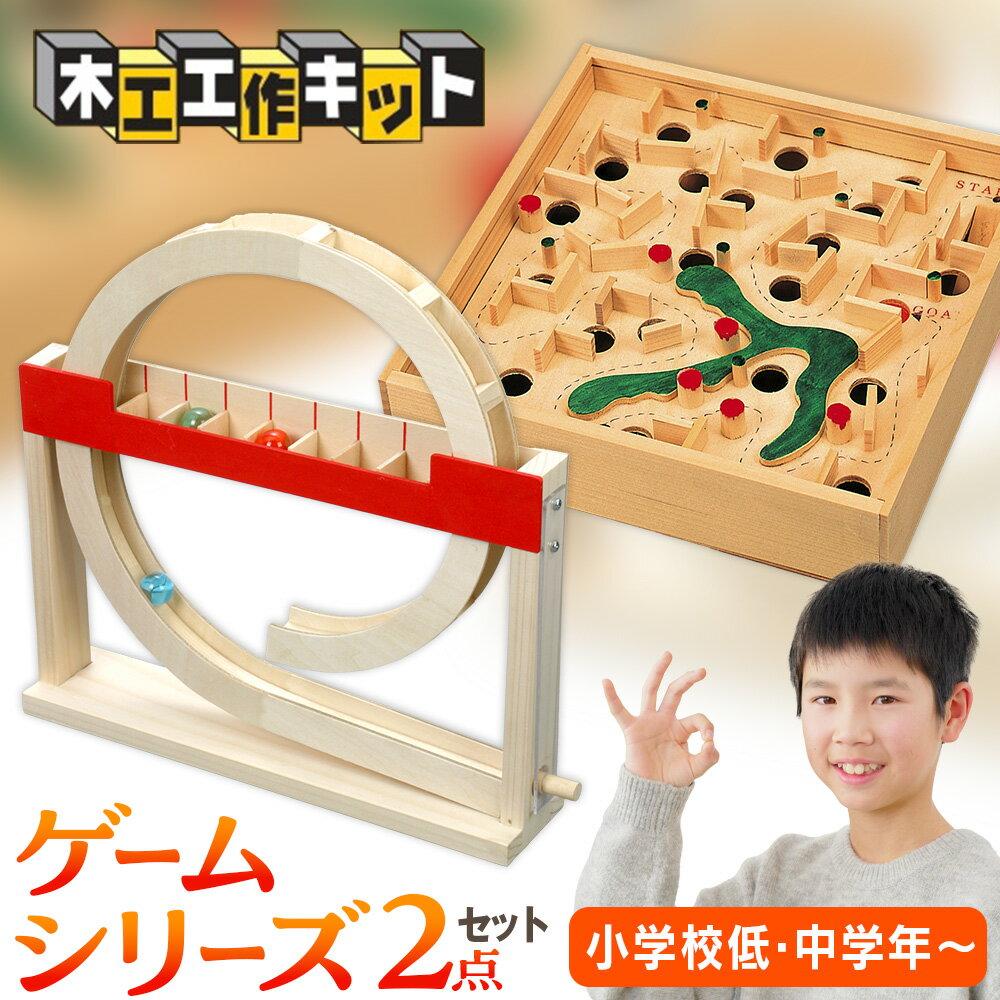 【ふるさと納税】工作キット ゲームシリーズ 2点セット 加賀谷木材 | 木工 体験 遊び おもちゃ ゲーム DIY 木製 知育 親子 子ども 学習 家族 作る 遊具 北海道 津別町 送料無料