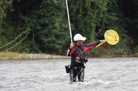 198-1【日本製・鮎竿】サンテック FM-X AYU SG 超硬コロガシ 90 