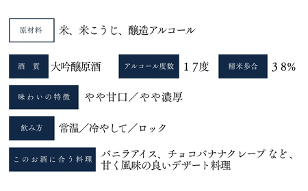 日本酒 伊乎乃 大吟醸原酒 180ml×1本 クリアカートン入 高の井酒造