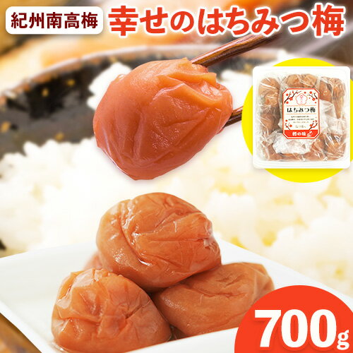 【ふるさと納税】《寄付額見直しました！！》幸せの はちみつ 梅 700g 有限会社 樽の味《30日以内に出荷予定(土日祝除く)》和歌山県 日高川町 送料無料 梅 梅干し はちみつ うめぼし 蜂蜜 紀州 南高梅 ごはんのお供 おつまみ にも最適！ 漬け物 美味しい 漬物 おかず 紀州