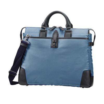 ふるさと納税 豊岡市 豊岡鞄　For The Blue Soft Briefcase Oブルー