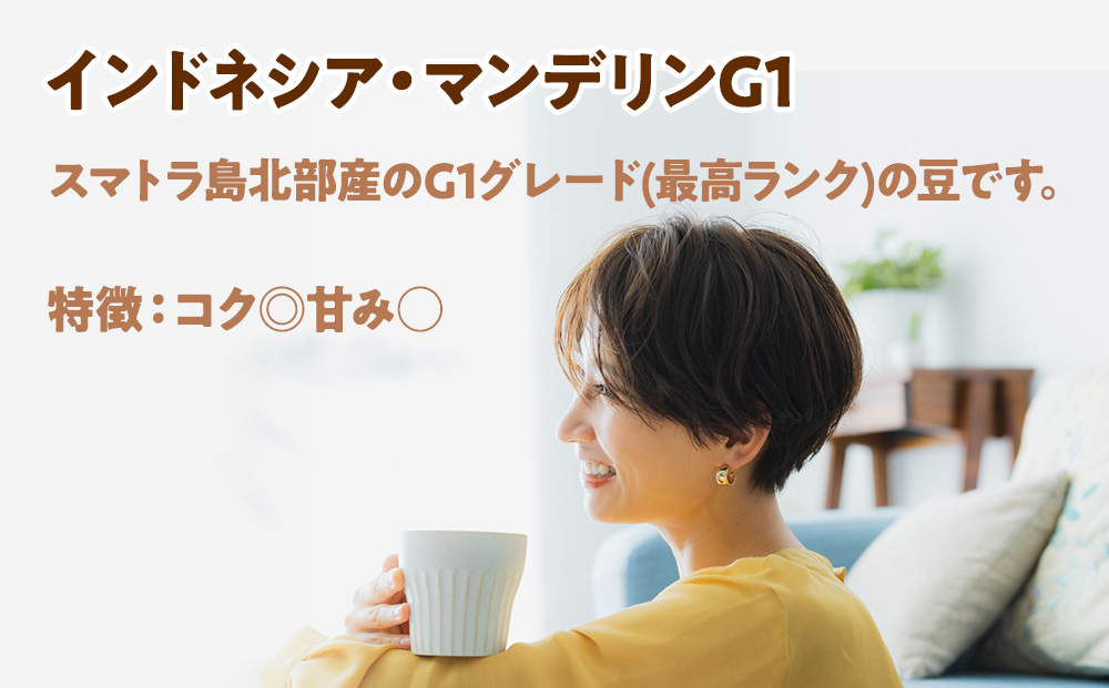 自家焙煎珈琲　ドリップバッグコーヒー インドネシア・マンデリンG1 6袋