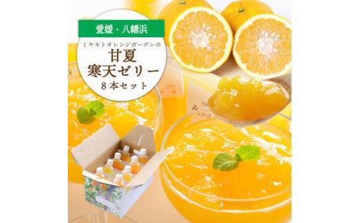 ほろ苦く甘酸っぱいさわやかな味わい 愛媛産 甘夏寒天ゼリー 8本セット＜C25-228＞【1629478】