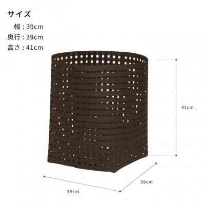 ふるさと納税 奥州市 暮らしを豊かにするシンプルで美しいかご L ダークブラウン バンドシー [AR020] |  | 02