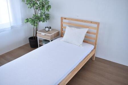 ジャガード織り フラットシーツ 同色２枚組み_ホワイト【G0387】