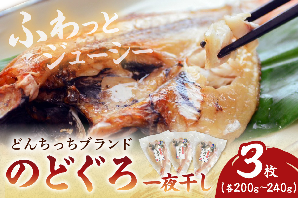 
            のどぐろ一夜干し 200g～240g（３枚） 干物 ひもの 一夜干し のどぐろ アカムツ 魚 のどぐろ一夜干し 【136_0962】
          