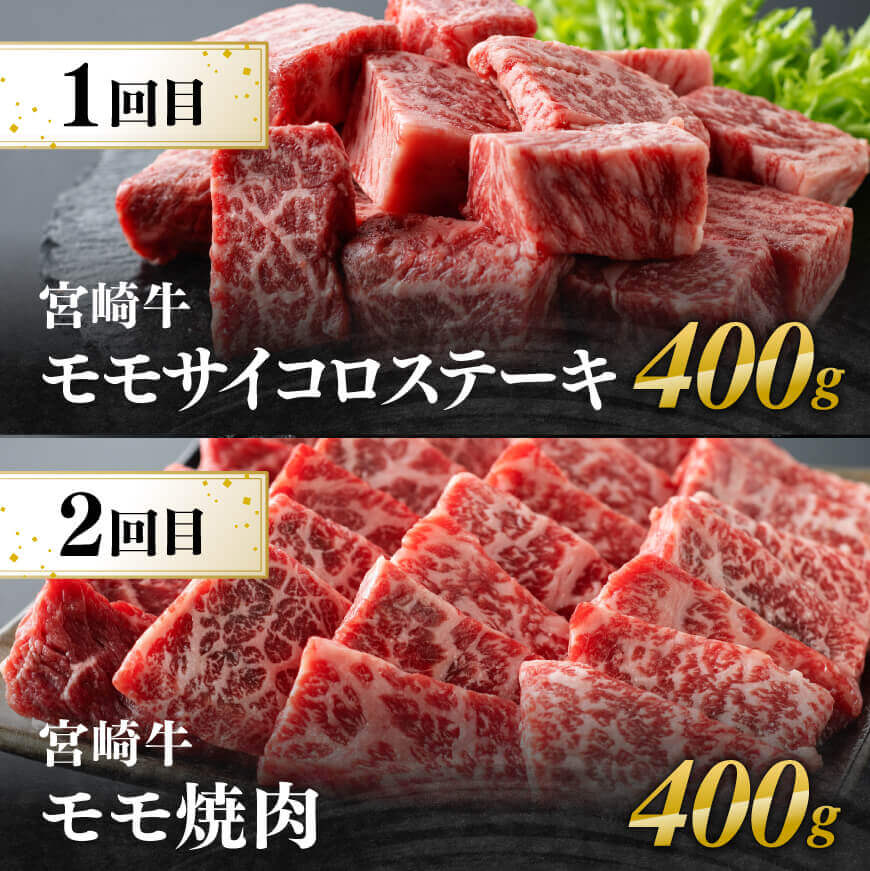 【8ヶ月定期便】宮崎牛赤身用途別便 【 肉 牛肉 宮崎牛 黒毛和牛 宮崎県産 九州産 国産 ウデ モモ すき焼き しゃぶしゃぶ スライス すきしゃぶ ステーキ 4等級 A4ランク 】