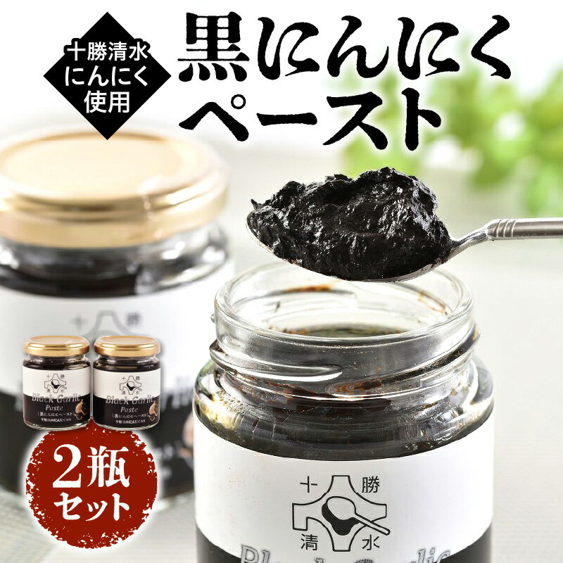 【ふるさと納税】 黒にんにくペースト 2瓶セット にんにく ニンニク 野菜 甘み フルーティー 無添加 ガーリック 薬味 自然発酵 熟成 S-アリルシステイン 健康 ニンニク臭軽減 ドライフルーツ風味 血液サラサラ 北海道十勝 十勝清水町産 お取り寄せ 送料無料 北海道 清水町