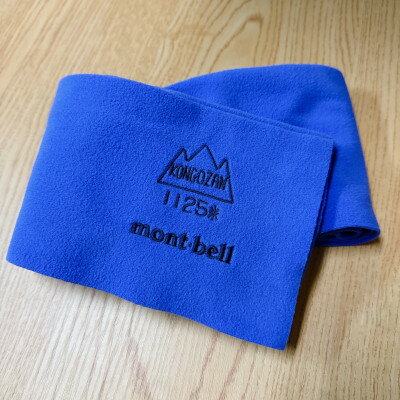 【ふるさと納税】大阪府千早赤阪村　金剛山頂オリジナルシャミースマフラー【ブルー/BL】モンベル【1701948】