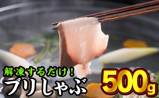 【ふるさと納税】年内発送 12月末までにお届け しゃぶしゃぶ用ブリ切り身　大満足500gセット（100g × 5パック）　小分け ブランド ぶり 鰤 ブリ ぶりしゃぶ しゃぶしゃぶ 魚 切り身 真空 人気 ランキング 高級 大満足 美味しい 贈答 魚介類 海鮮 冷凍 厚切り 薄切り OB-10