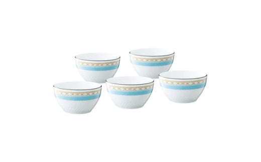 ノリタケ＜ハミングブルー＞11cmボウル5個セット【1637938】
