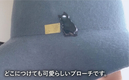 七宝焼き 後猫 ブローチ 糸島市 / のび工房【いとしまごころ】 ブローチ アクセサリー[ADZ009]