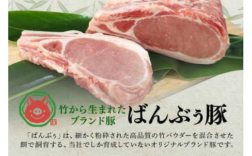 【定期便12ヶ月】ブランド豚「ばんぶぅ」定番おかずセット（計4kg） 定期便 ばんぶぅ 豚肉 リブロース ソテー ロース とんかつ ミンチ 切り落とし 真空パック 定番 おかず トンカツ ひき肉 ソテ