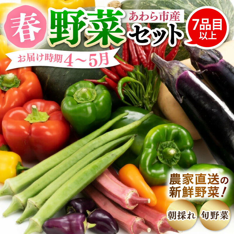 【ふるさと納税】【先行予約】農家直送 春野菜セット 1箱 7品目以上 《元気に育った新鮮野菜！》／ 季節 春 野菜 ボックス BOX セット セレクト 農家 おまかせ 多品目 旬 詰め合わせ ※2026年4月下旬より順次発送
