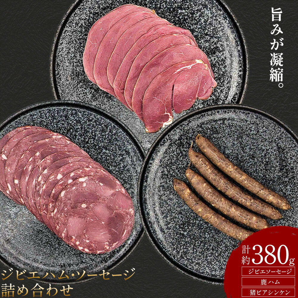 【ふるさと納税】ジビエハム・ソーセージセット 鹿 猪 計約380g 3種 ダブルビーゼット株式会社 (さつまのジビエファクトリー) 《30日以内に出荷予定(土日祝除く)》鹿児島 国産 九州産 ジビエ 冷凍 鹿児島県 さつま町 イノシシ ソーセージ ハム ビアシンンケン 肉