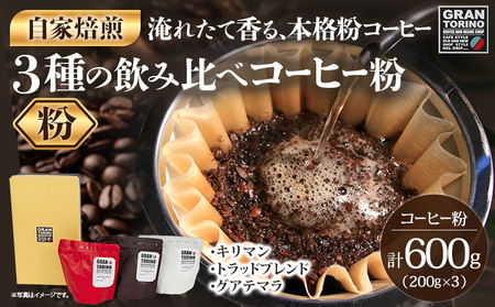 コーヒー 3種 飲み比べ 計600g コーヒー粉