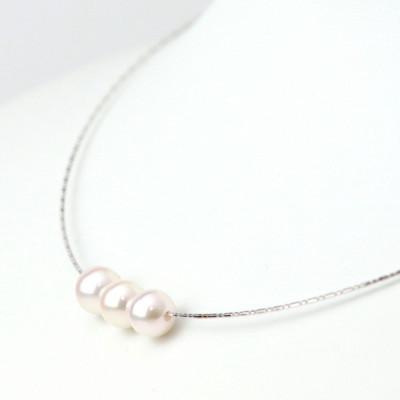 ふるさと納税 山梨市 K18WGあこや真珠7.5-8.0mmオメガタイプスルーネックレス |  | 02