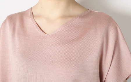 洗える サマーニット シルク100％ Vネック プルオーバー フレンチスリーブ ( ブラック ) レディース フリーサイズ 日本製 | 半袖 ニット ウォッシャブル 春 夏 シンプル 新潟県 五泉市 