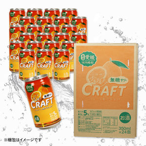 大人のCRAFT無糖サワー 河内晩柑 350ml×24本 父の日 チューハイ 柑橘 酒 アルコール 無糖  酎ハイ クラフトサワー 河内晩柑 愛南ゴールド アシード アスター 愛媛県 愛南町 Yショッ