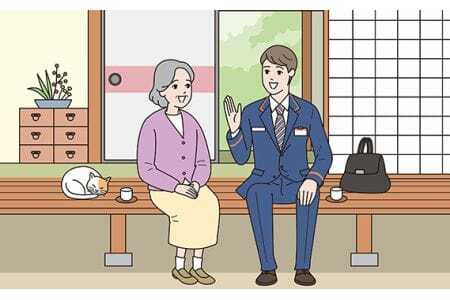 郵便局のみまもりサービス「みまもり訪問サービス（12か月）」 ／ 見守り お年寄り 故郷 高齢者 代行 山口県 No.051
