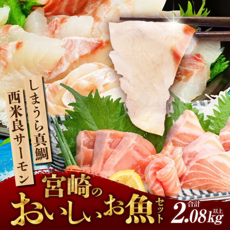 【ふるさと納税】宮崎のおいしいお魚セット 鯛 サーモン セット 詰め合わせ しまうら真鯛 西米良サーモン 白身魚 真鯛 鮭 鯛 シャケ サーモン 魚 魚介 魚介類 魚貝類 冷蔵 小分け パック 真空パック 冷蔵 柵 切り身 刺身 贈答 贈り物 ギフト 水産物 人気 宮崎市 ふるさと