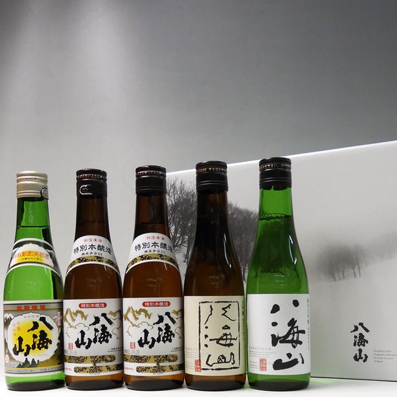 日本酒 八海山 清酒・特別本醸造・大吟醸・純米大吟醸　300ml×5本セット