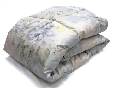 ホワイトダックダウン85%入り(0.8kg使用) 羽毛合掛けふとん シングルサイズ ブルー色 FNU004[1191]