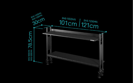 【Bauhutte】デスクラック2（BHS-1000HN-BK） - モニターアームの取り付けも可能な進化版デスクラック