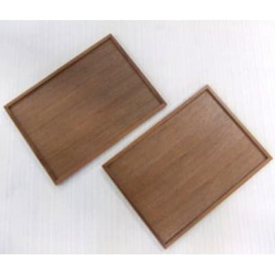 旭川家具　cosine　トレー(小)2枚セット　ウォルナット_00216【1154866】