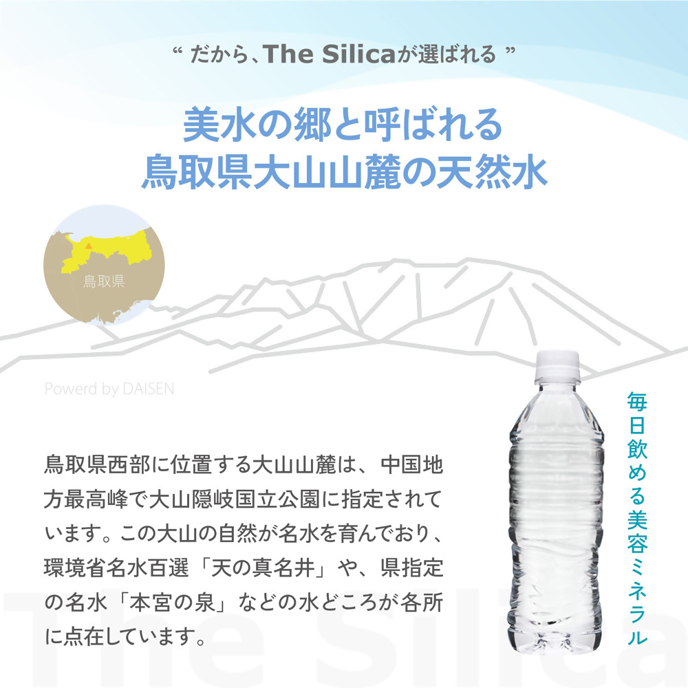 The Silica ラベルレス 軟水シリカウォーター 500ml×24本×2箱（計48本）【早期発送】 【ラベルレス】500ml×24本×2箱（計48本）