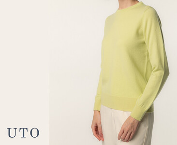 【期間限定(～8/31) エシカルプライス 】【UTOカシミヤ】セーター UTO レディース クルーネック プルオーバー セーター ニット 岩手県 北上市 R0117R0805 カシミアニット