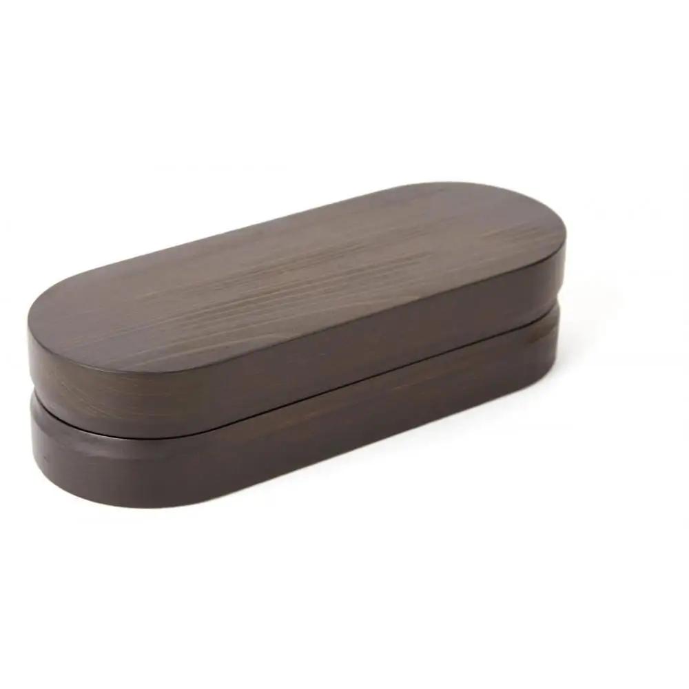 ◇紀州桧弁当箱 タイプ3 DBR ナノコート 弁当包みセット【モクヘン】【TN118】