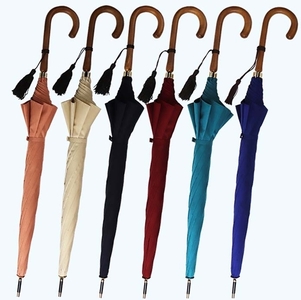 レディース雨傘 長傘 シャンタン無地 手開き 日本製 エメラルドグリーン 173202 ／ まちづくり観光振興機構 モダン 高級感 奈良県 田原本町