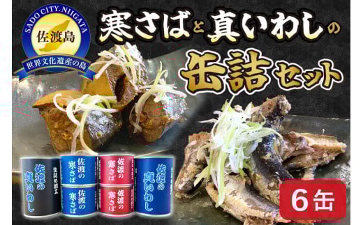 佐渡産 さば いわし 缶詰 水煮 味噌煮 6缶セット