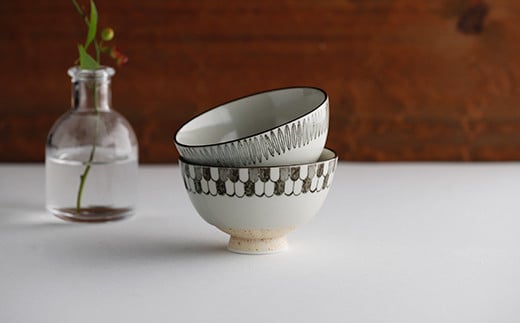 有田焼 hibi kuppi RICE BOWL 2個セット 【ヤマト陶磁器】お茶碗 ペア セット 飯碗 夫婦茶碗 ご飯 皿 食器 A20-386