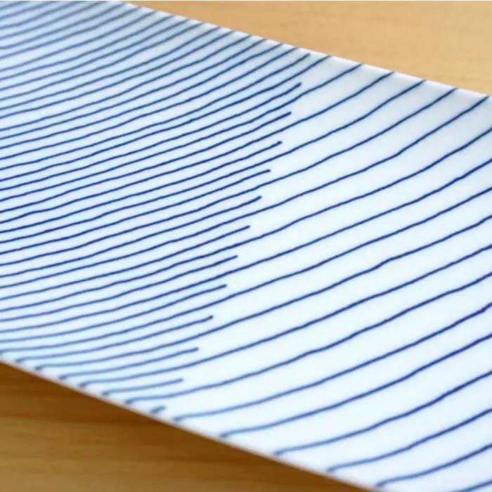 【白山陶器】【重ね縞】長焼皿 5枚セット 角皿 長皿  食器 皿 【波佐見焼】 [TA95] 波佐見焼