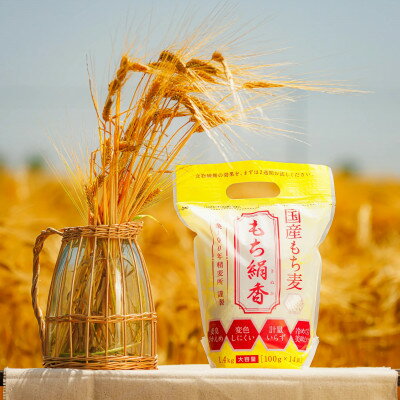 【ふるさと納税】国産もち麦 もち絹香の2個セット(100g×14袋入り×2個)【1526218】