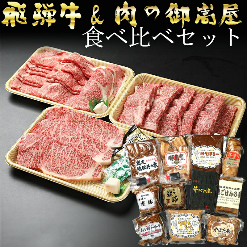 【ふるさと納税】 飛騨牛プレミアムセット ロース サーロイン ステーキ 焼豚 豚肉 黒毛和牛 和牛 牛肉 肉 しゃぶしゃぶ すき焼き 焼肉 薄切り スライス A5 霜降りお盆 お中元 暑中見舞い プレゼント ギフト 贈り物 冷蔵 y14-44 送料無料