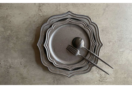 【美濃焼】fiorire-フィオリーレ- サークルプレート アンティーク 4枚セット【Felice-フェリーチェ-藤田陶器】食器 パスタ皿 ケーキ皿 写真映え おしゃれ [MBX012]