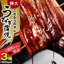 【ふるさと納税】うなぎ 蒲焼 特大 3尾 計 900 g 前後 ビッグサイズ 特製 タレ 肉厚 ふっくら ジューシー 土用 丑の日 うな丼 ひつまぶし うまき うざく おかず おつまみ お弁当 食品 食べ物 グルメ お取り寄せ 送料無料 冷凍 福岡県 上毛町