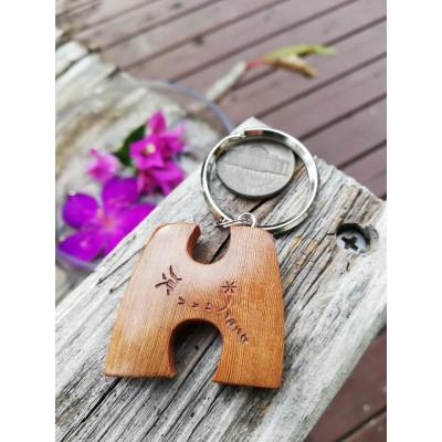 ふるさと納税 屋久島町 屋久杉イニシャルキーホルダー　”H”