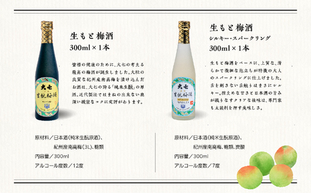 《2026年11月下旬以降順次発送》大七酒造 梅酒飲み比べセット「生もと梅酒 極上品720ml」「生もと梅酒300ml」「生もと梅酒シルキースパークリング300ml」合計3本【道の駅「安達」智恵子の里
