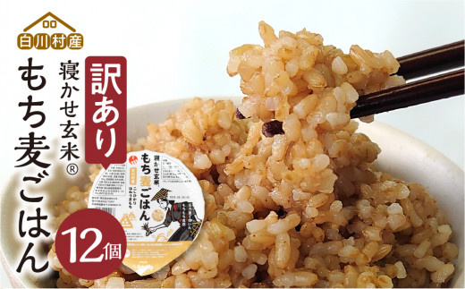 訳あり 白川村産 寝かせ玄米もち麦ごはん 12個[S740]