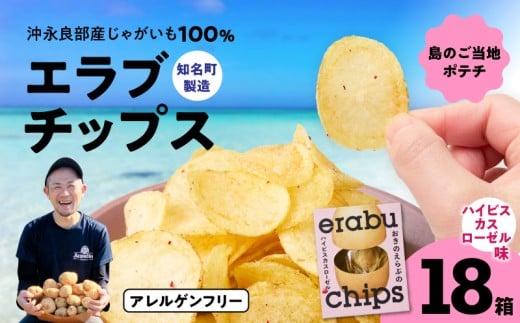 erabu chips（ハイビスカスローゼル） 18箱セット　C068-003-18
