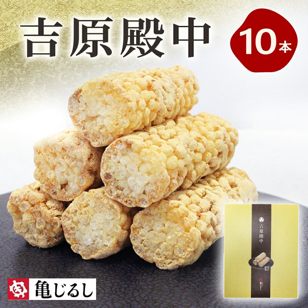 【ふるさと納税】吉原殿中 10本入り【和菓子 水戸 銘菓 きなこ きな粉 あられ 糖蜜 菓子 五家宝 お茶請け おやつ 手土産 お取り寄せ ギフト グルメ 中元 歳暮 贈り物 贈答 常温 亀印製菓 茨城県 水戸市】（MP-11)