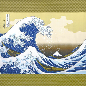 【三陽商事】浮世絵 風呂敷 北斎波［ 京都 風呂敷 ふろしき バッグ 人気 おすすめ エコ おしゃれ 収納 お弁当 和柄 お取り寄せ 通販 送料無料 ふるさと納税 ］