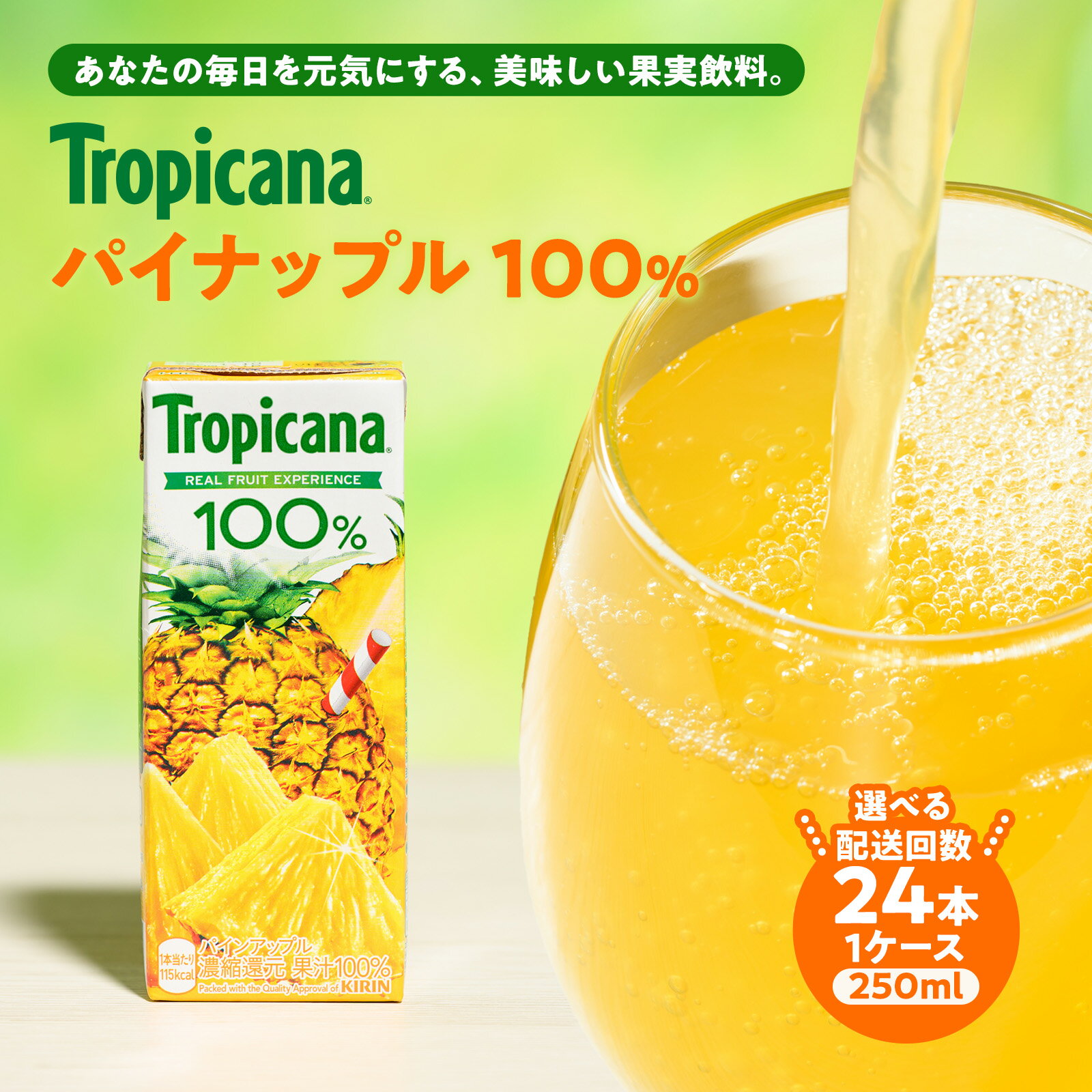 【ふるさと納税】＼選べる配送回数／ トロピカーナ パイナップルジュース 100% 250ml LLスリム ×24本 | ふるさと納税 ジュース 100% フルーツジュース パインアップル トロピカーナオレンジ パックジュース ギフト 詰合せ セット 紙パック 贈答品 贈り物