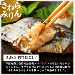 芦屋町産サワラのみりん干し(約70g×10食) さわら サワラ 鰆 魚 海産物 海の幸 魚介 魚介類 水産 水産物 みりん干し みりんぼし 干物 ひもの 真空 真空パック 小分け 醤油 惣菜 おかず 
