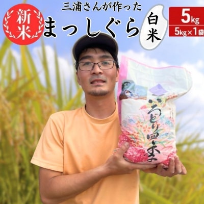 数量限定【先行受付・令和6年産米】青森県深浦町産まっしぐら・白米5kg [No.5296-0189]